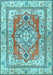 Machine Washable Persian Light Blue Traditional Rug, wshtr4160lblu