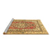 Sideview of Machine Washable Persian Brown Traditional Rug, wshtr4160brn