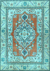 Persian Light Blue Traditional Rug, tr4160lblu