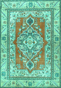 Persian Turquoise Traditional Rug, tr4160turq