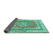 Sideview of Persian Turquoise Traditional Rug, tr4160turq