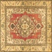 Square Persian Brown Traditional Rug, tr4160brn