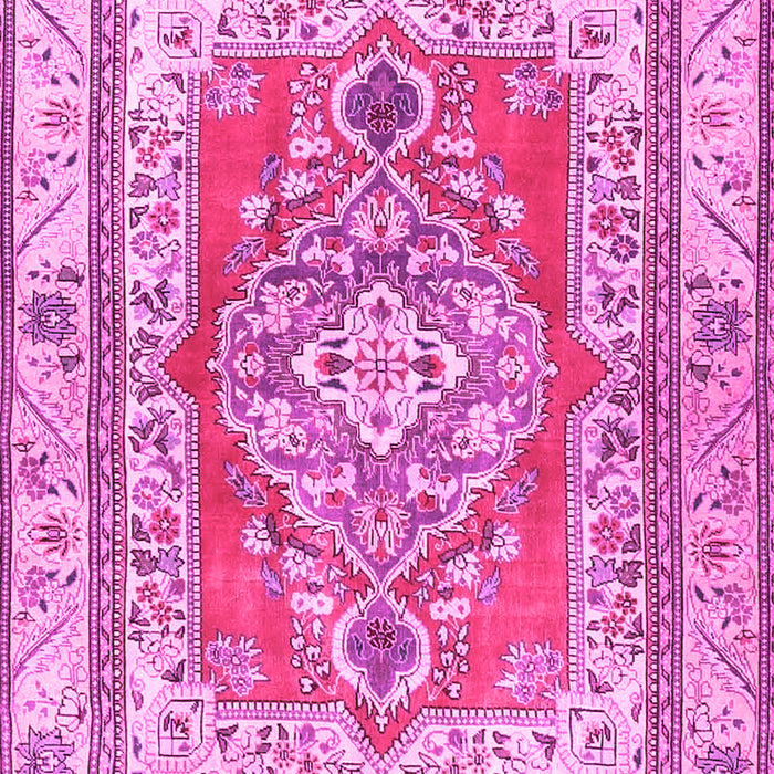 Machine Washable Persian Pink Traditional Rug, wshtr4160pnk