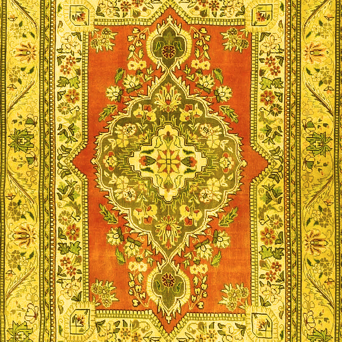 Machine Washable Persian Yellow Traditional Rug, wshtr4160yw