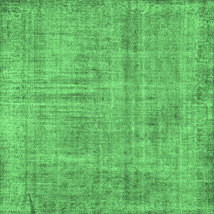 Square Persian Emerald Green Traditional Rug, tr4161emgrn