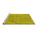 Sideview of Machine Washable Persian Yellow Traditional Rug, wshtr4161yw