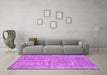 Machine Washable Persian Pink Traditional Rug in a Living Room, wshtr4161pnk