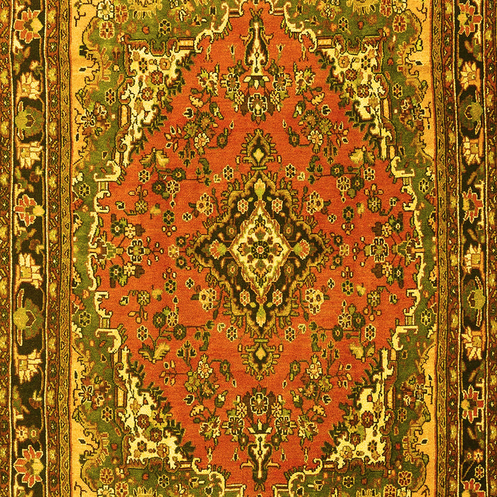 Machine Washable Persian Yellow Traditional Rug, wshtr4162yw