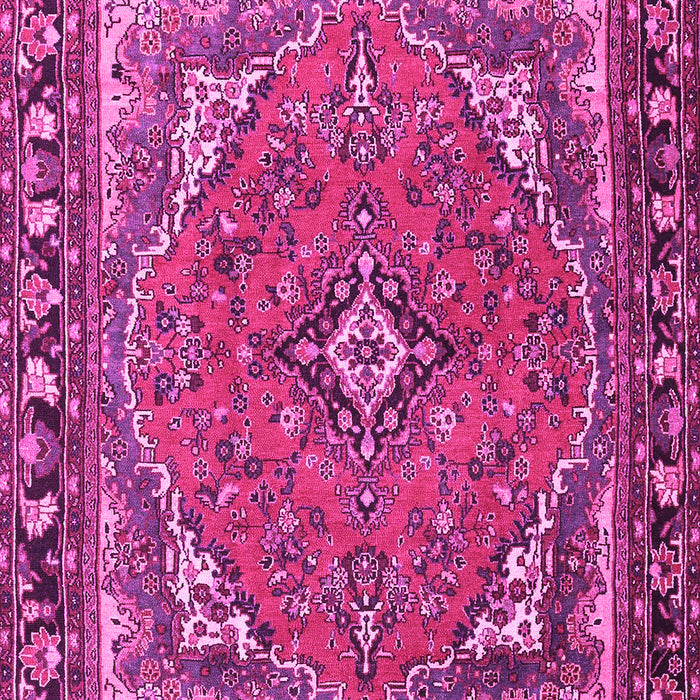 Machine Washable Persian Pink Traditional Rug, wshtr4162pnk