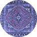 Round Persian Blue Traditional Rug, tr4162blu