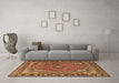 Machine Washable Persian Brown Traditional Rug in a Living Room,, wshtr4162brn