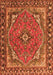 Serging Thickness of Machine Washable Persian Orange Traditional Area Rugs, wshtr4162org