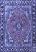 Machine Washable Persian Blue Traditional Rug, wshtr4162blu