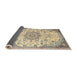 Sideview of Traditional Dark Almond Brown Medallion Rug, tr4163