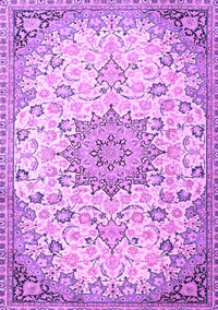 Medallion Purple Traditional Rug, tr4163pur