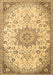 Medallion Brown Traditional Rug, tr4163brn