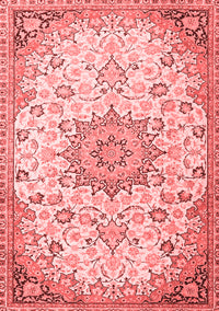 Medallion Red Traditional Rug, tr4163red