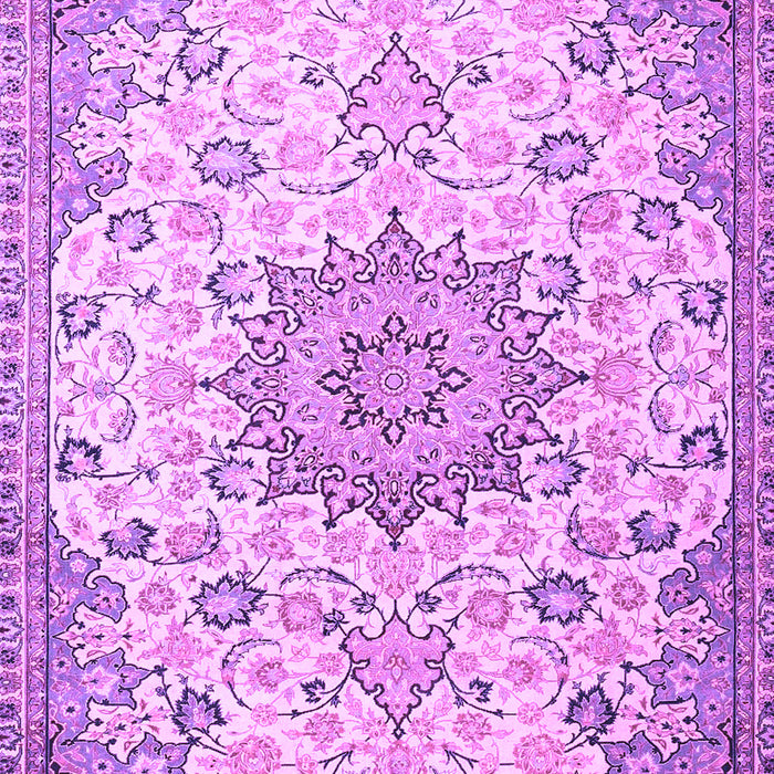 Machine Washable Medallion Purple Traditional Area Rugs, wshtr4163pur