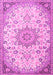 Medallion Pink Traditional Rug, tr4163pnk