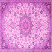 Square Medallion Pink Traditional Rug, tr4163pnk