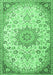 Medallion Emerald Green Traditional Rug, tr4163emgrn