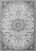 Medallion Gray Traditional Rug, tr4163gry