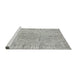 Sideview of Machine Washable Traditional Pale Silver Gray Rug, wshtr4164