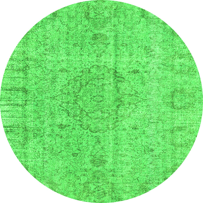 Square Persian Green Traditional Rug, tr4164grn