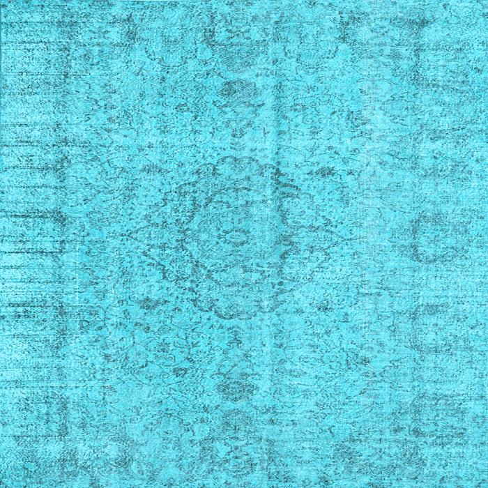 Square Machine Washable Persian Light Blue Traditional Rug, wshtr4164lblu