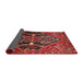 Sideview of Traditional Cherry Red Medallion Rug, tr4165