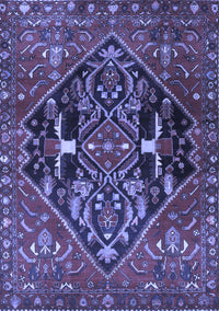 Medallion Blue Traditional Rug, tr4165blu