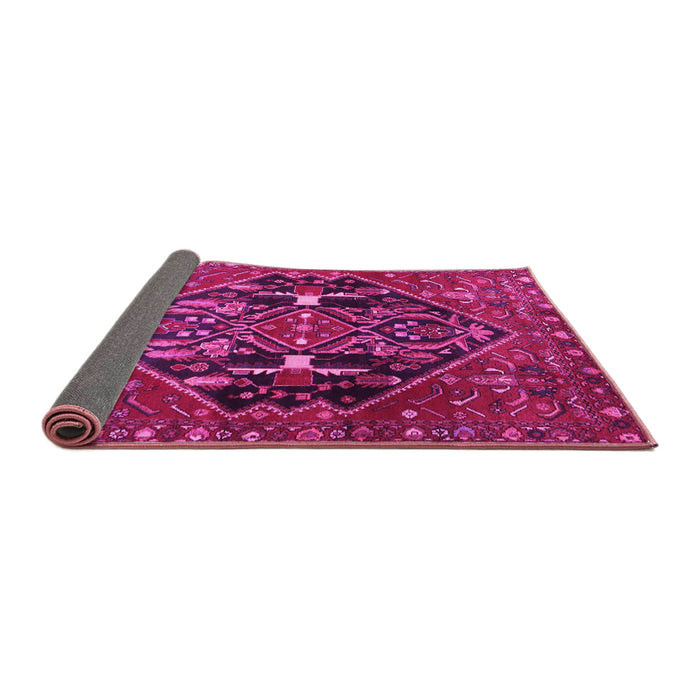 Sideview of Medallion Pink Traditional Rug, tr4165pnk