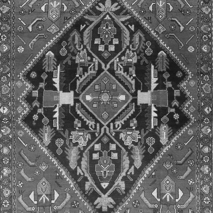 Serging Thickness of Machine Washable Medallion Gray Traditional Rug, wshtr4165gry