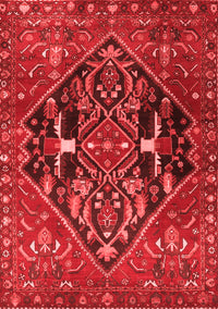 Medallion Red Traditional Rug, tr4165red