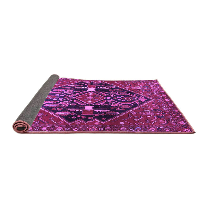 Sideview of Medallion Purple Traditional Rug, tr4165pur