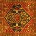 Square Medallion Yellow Traditional Rug, tr4165yw