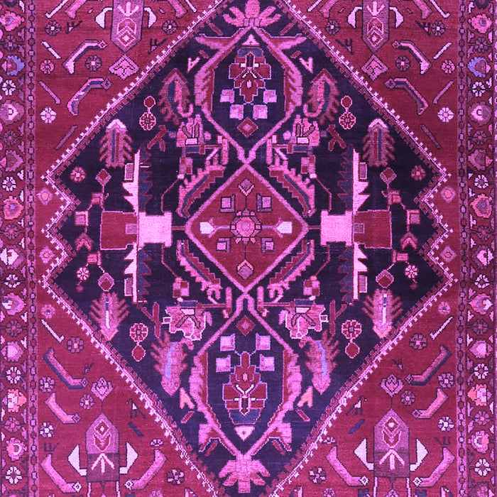 Machine Washable Medallion Purple Traditional Area Rugs, wshtr4165pur