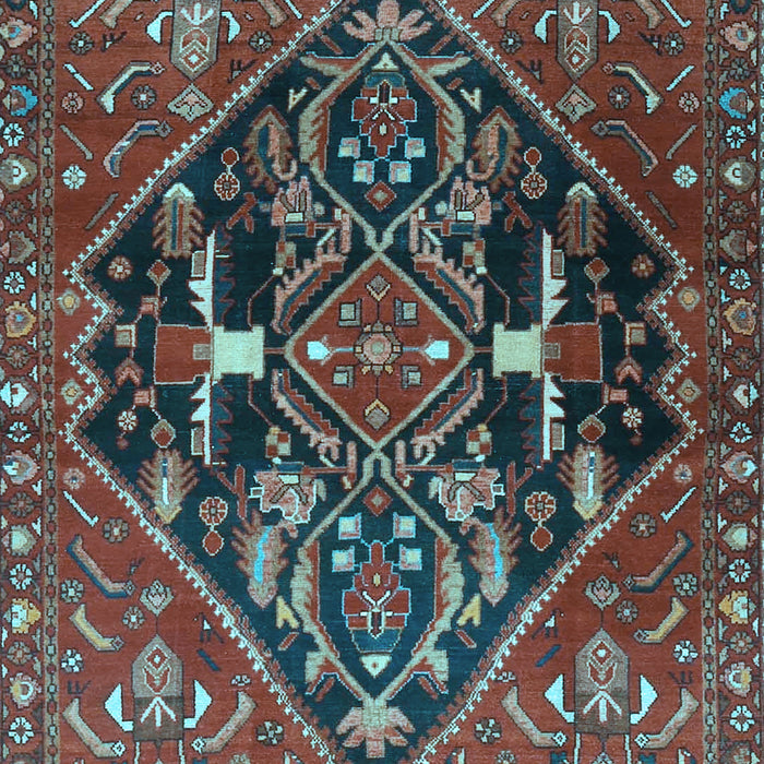 Medallion Light Blue Traditional Rug, tr4165lblu