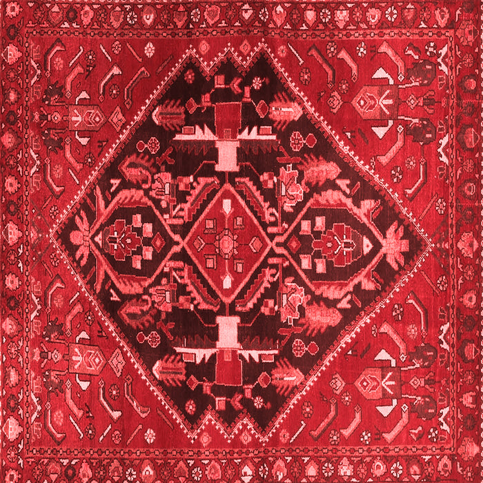 Medallion Red Traditional Rug, tr4165red