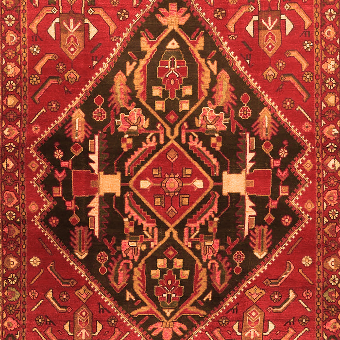 Medallion Orange Traditional Rug, tr4165org
