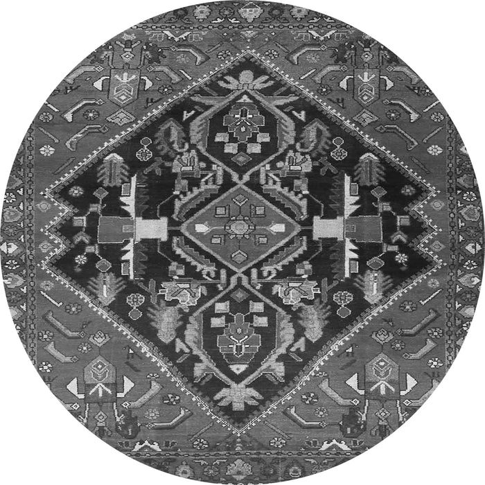 Square Medallion Gray Traditional Rug, tr4165gry