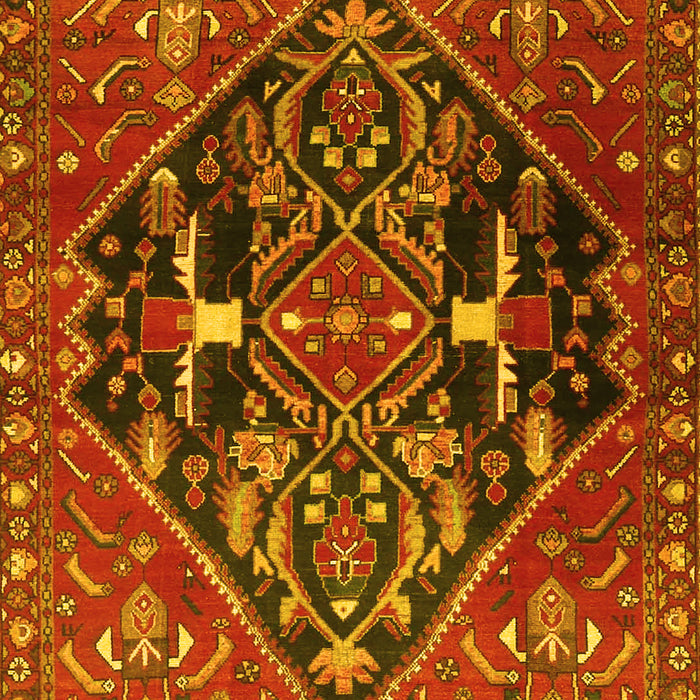 Medallion Yellow Traditional Rug, tr4165yw