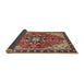 Sideview of Traditional Saffron Red Medallion Rug, tr4166