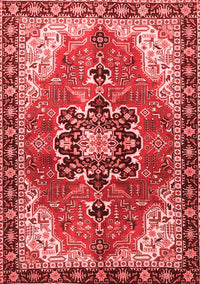 Medallion Red Traditional Rug, tr4166red