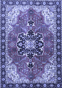 Medallion Blue Traditional Rug, tr4166blu