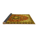 Sideview of Medallion Yellow Traditional Rug, tr4166yw