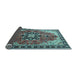 Sideview of Medallion Light Blue Traditional Rug, tr4166lblu