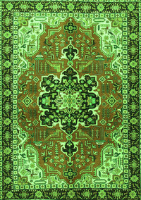 Medallion Green Traditional Rug, tr4166grn