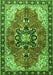 Medallion Green Traditional Rug, tr4166grn