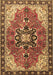 Medallion Brown Traditional Rug, tr4166brn